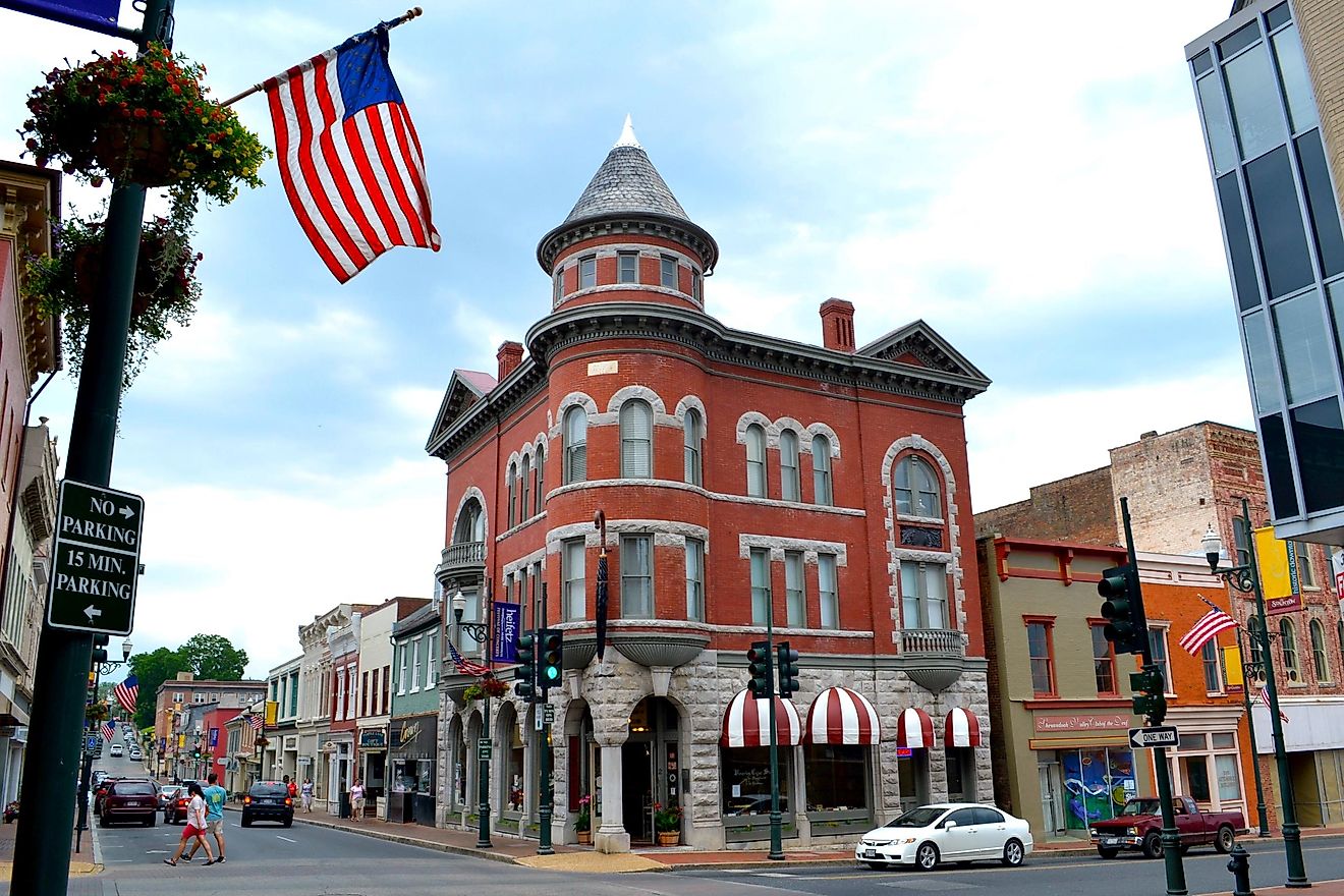Downtown Staunton, Virginia. Editorial credit: MargJohnsonVA / Shutterstock.com